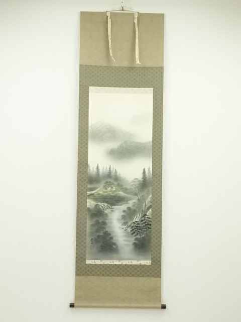 JAPANESE HANGING SCROLL / HAND PAINTED / LANDSCAPE